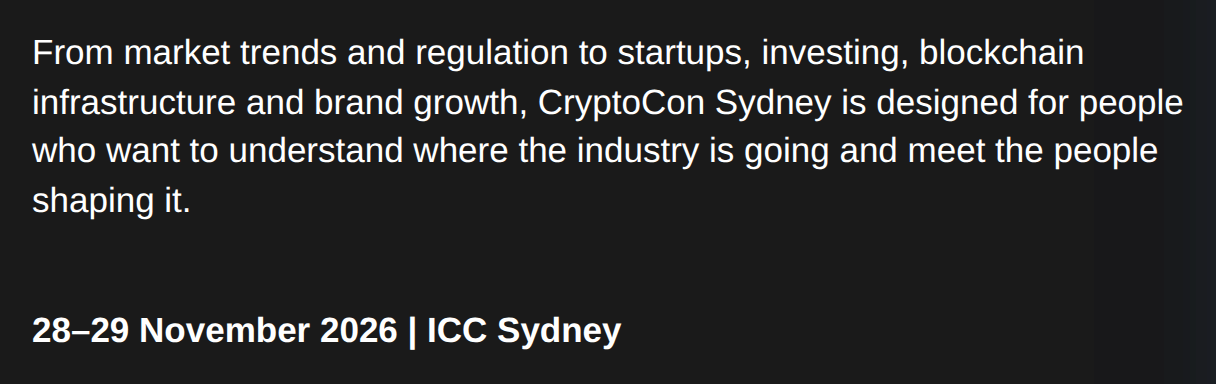Preuve CryptoCon Sydney 2026